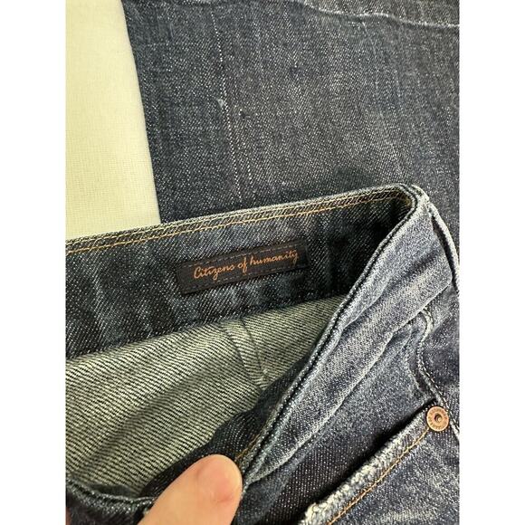 Citizens Of Humanity Blue Jeans Womens Sz 31 Faye Stretch Low Rise WIDE Leg - Picture 8 of 14